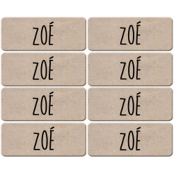 Prénom Zoé - 8 stickers de 5x2cm - Sticker/autocollant