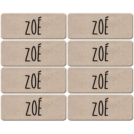 Prénom Zoé - 8 stickers de 5x2cm - Autocollant(sticker)