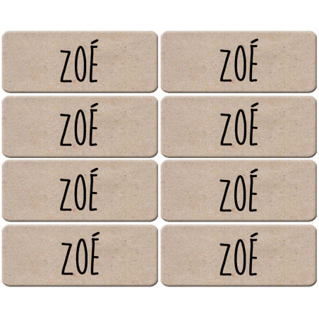 Prénom Zoé - 8 stickers de 5x2cm - Autocollant(sticker)