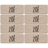 Prénom Zoé - 8 stickers de 5x2cm - Autocollant(sticker)