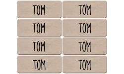 Prénom Tom - 8 stickers de 5x2cm - Autocollant(sticker)