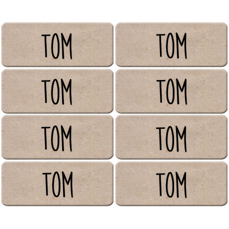 Prénom Tom - 8 stickers de 5x2cm - Autocollant(sticker)