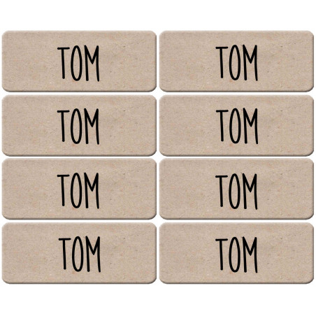 Prénom Tom - 8 stickers de 5x2cm - Autocollant(sticker)