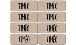 Prénom Timéo - 8 stickers de 5x2cm - Autocollant(sticker)