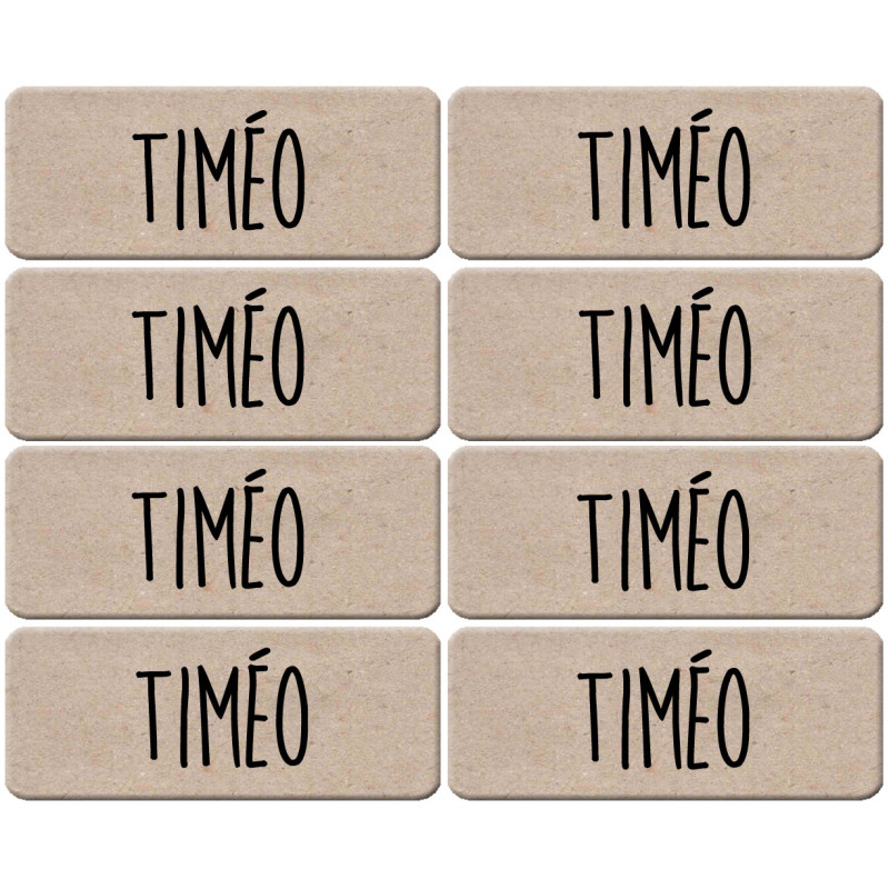 Prénom Timéo - 8 stickers de 5x2cm - Sticker/autocollant