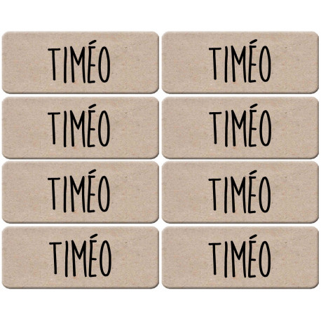 Prénom Timéo - 8 stickers de 5x2cm - Autocollant(sticker)