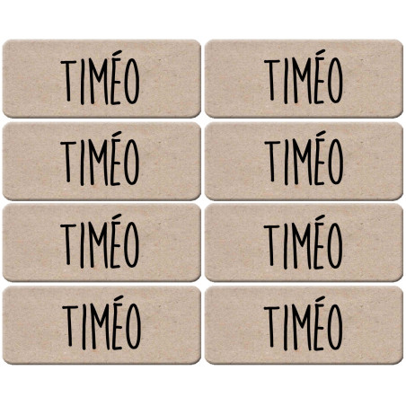 Prénom Timéo - 8 stickers de 5x2cm - Sticker/autocollant