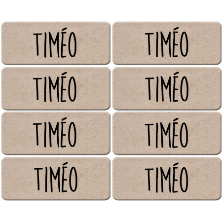 Prénom Timéo - 8 stickers de 5x2cm - Autocollant(sticker)