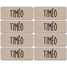 Prénom Timéo - 8 stickers de 5x2cm - Autocollant(sticker)