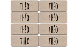 Prénom Théo - 8 stickers de 5x2cm - Autocollant(sticker)