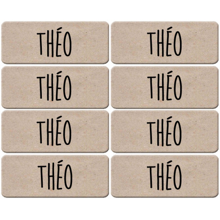 Prénom Théo - 8 stickers de 5x2cm - Sticker/autocollant