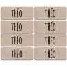 Prénom Théo - 8 stickers de 5x2cm - Sticker/autocollant