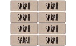 Prénom Sarah - 8 stickers de 5x2cm - Autocollant(sticker)