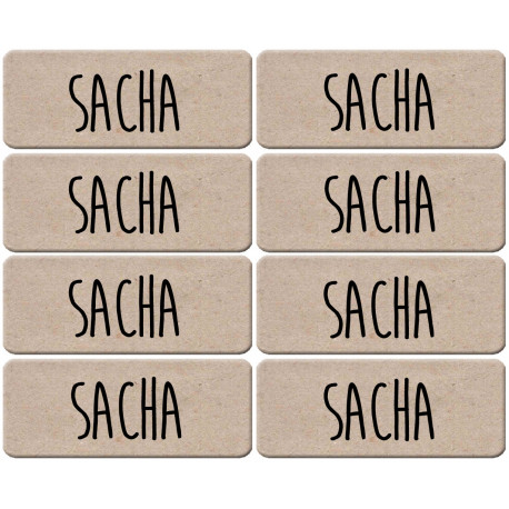 Prénom Sacha - 8 stickers de 5x2cm - Autocollant(sticker)