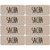 Prénom Sacha - 8 stickers de 5x2cm - Autocollant(sticker)