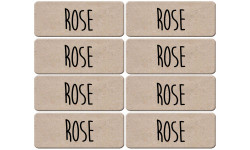 Prénom Rose - 8 stickers de 5x2cm - Autocollant(sticker)