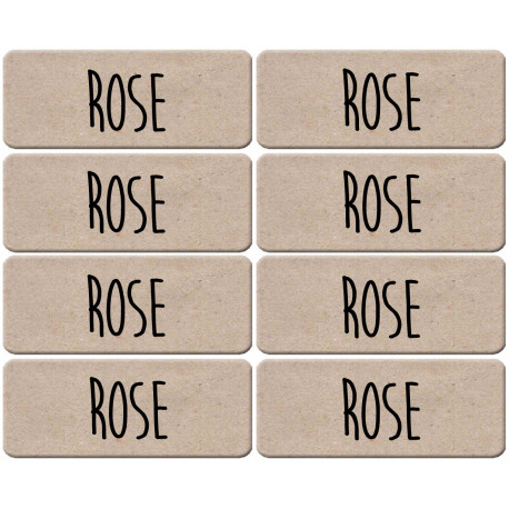 Prénom Rose - 8 stickers de 5x2cm - Autocollant(sticker)