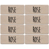 Prénom Rose - 8 stickers de 5x2cm - Autocollant(sticker)
