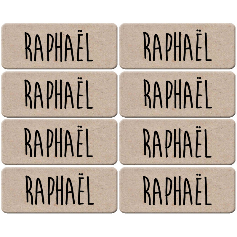 Prénom Raphaël - 8 stickers de 5x2cm - Sticker/autocollant