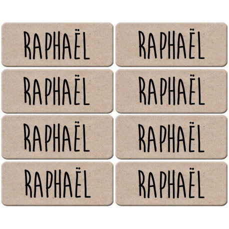 Prénom Raphaël - 8 stickers de 5x2cm - Autocollant(sticker)