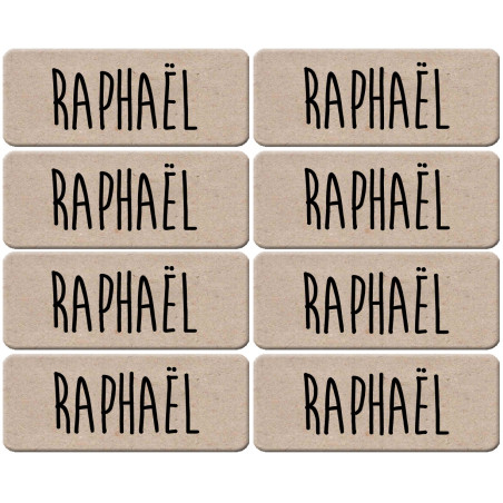 Prénom Raphaël - 8 stickers de 5x2cm - Sticker/autocollant