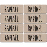 Prénom Raphaël - 8 stickers de 5x2cm - Autocollant(sticker)
