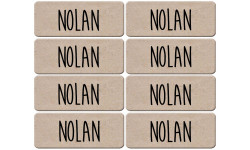 Prénom Nolan - 8 stickers de 5x2cm - Autocollant(sticker)