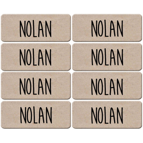 Prénom Nolan - 8 stickers de 5x2cm - Autocollant(sticker)
