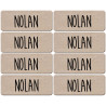 Prénom Nolan - 8 stickers de 5x2cm - Sticker/autocollant