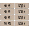 Prénom Nolan - 8 stickers de 5x2cm - Autocollant(sticker)