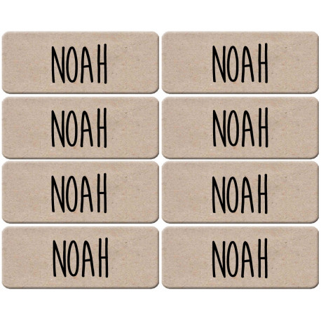 Prénom Noah - 8 stickers de 5x2cm - Autocollant(sticker)