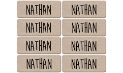 Prénom Nathan - 8 stickers de 5x2cm - Autocollant(sticker)