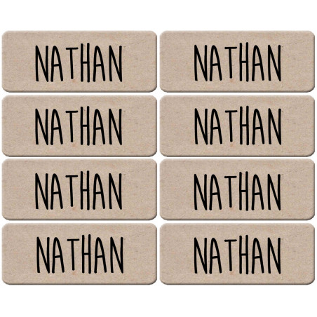 Prénom Nathan - 8 stickers de 5x2cm - Autocollant(sticker)