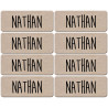 Prénom Nathan - 8 stickers de 5x2cm - Sticker/autocollant