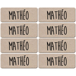 Prénom Mathéo - 8 stickers de 5x2cm - Sticker/autocollant