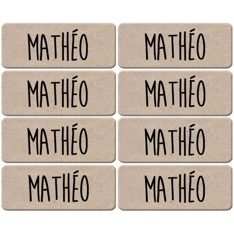 Prénom Mathéo - 8 stickers de 5x2cm - Autocollant(sticker)