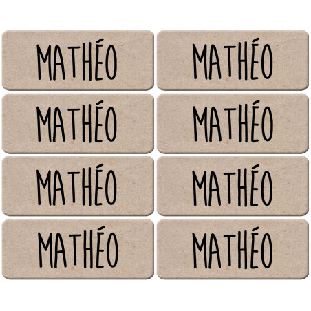 Prénom Mathéo - 8 stickers de 5x2cm - Autocollant(sticker)