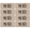 Prénom Mathéo - 8 stickers de 5x2cm - Sticker/autocollant