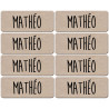 Prénom Mathéo - 8 stickers de 5x2cm - Autocollant(sticker)