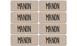 Prénom Manon - 8 stickers de 5x2cm - Autocollant(sticker)