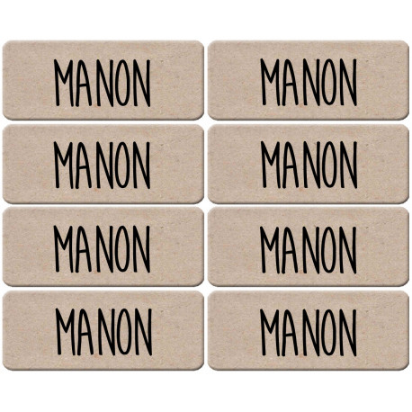 Prénom Manon - 8 stickers de 5x2cm - Autocollant(sticker)
