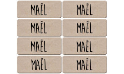 Prénom Maël - 8 stickers de 5x2cm - Autocollant(sticker)