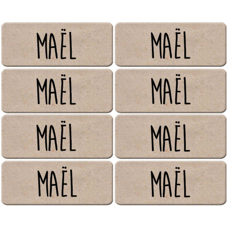 Prénom Maël - 8 stickers de 5x2cm - Autocollant(sticker)