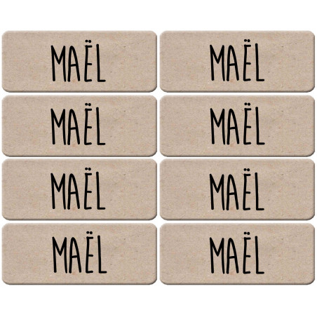 Prénom Maël - 8 stickers de 5x2cm - Autocollant(sticker)