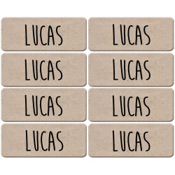 Prénom Lucas - 8 stickers de 5x2cm - Sticker/autocollant
