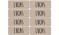 Prénom Lucas - 8 stickers de 5x2cm - Autocollant(sticker)