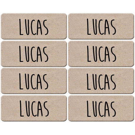 Prénom Lucas - 8 stickers de 5x2cm - Autocollant(sticker)