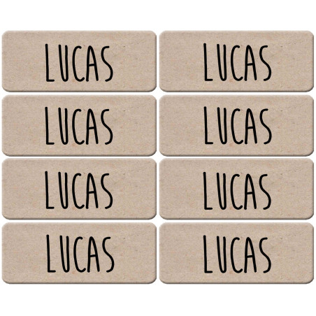 Prénom Lucas - 8 stickers de 5x2cm - Sticker/autocollant