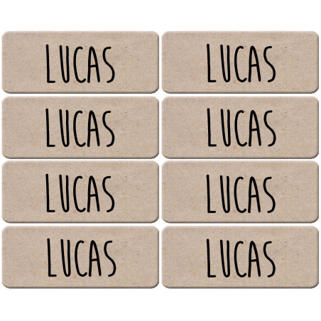 Prénom Lucas - 8 stickers de 5x2cm - Autocollant(sticker)