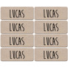 Prénom Lucas - 8 stickers de 5x2cm - Sticker/autocollant